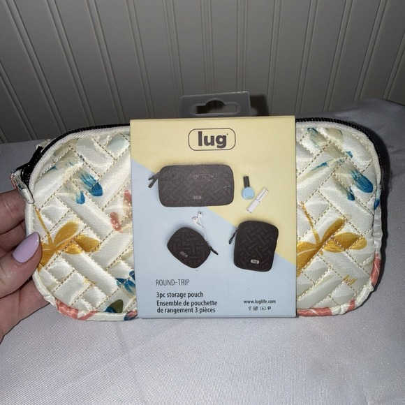 lug Handbags - NWT Lug Dragonfly Multicolor 3-Piece Storage Cosmetic Makeup Travel Pouch Set